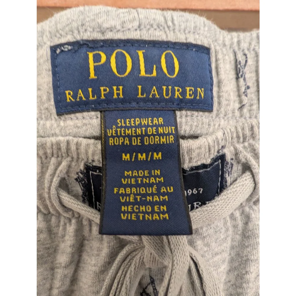 Polo Ralph Lauren Cotton All Over Pony Logo Sleepwear Joggers Pajama Pants M